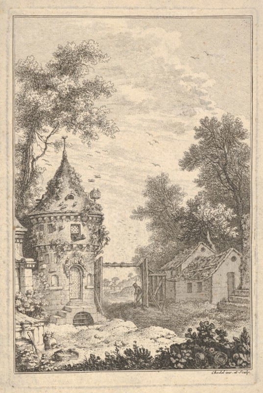 Garden Scene.n.d. Creator: Quentin Pierre Chedel.
