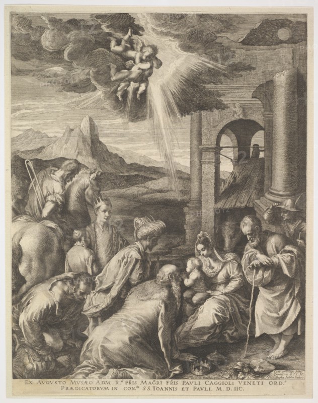 Adoration of the Magi, 1598. Creator: Raphael Sadeler.