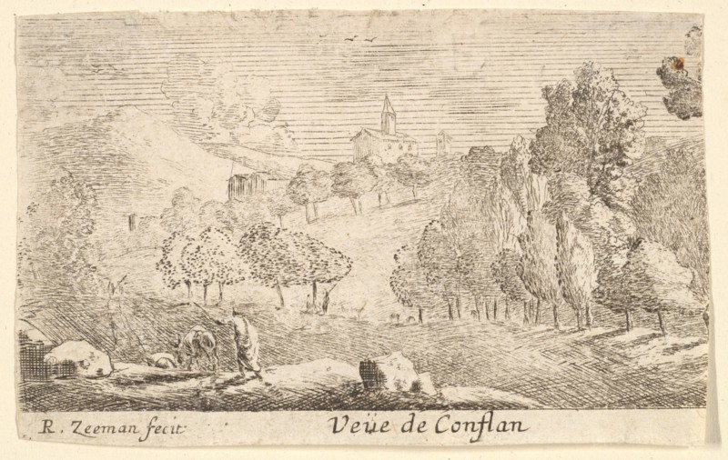 Veüe de Conflans, mid-17th century. Creator: Reinier Zeeman.