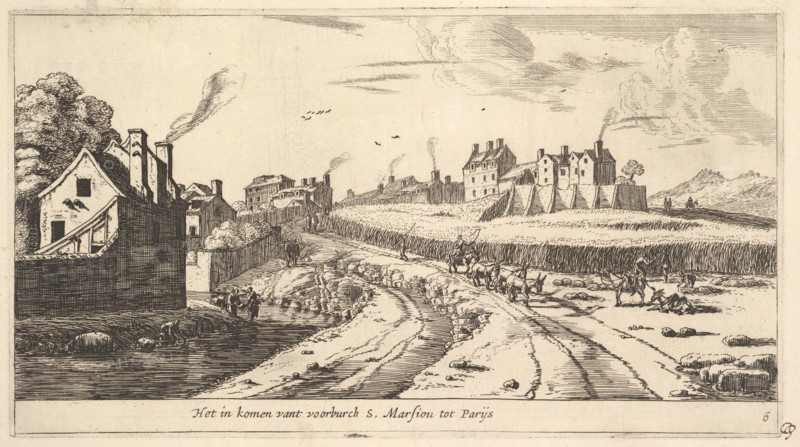 Entrance to the Suburb of Saint Marceau near Paris, 17th century. Creator: Reinier Zeeman.