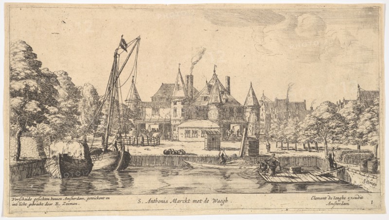 S. Anthonis Marckt met de Waegh, 17th century. Creator: Reinier Zeeman.