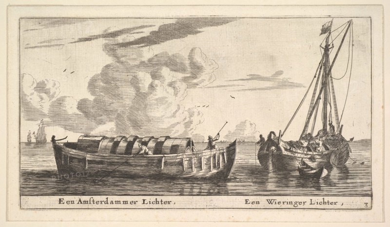 An Amsterdam Lighter and a Wieringer, 17th century. Creator: Reinier Zeeman.