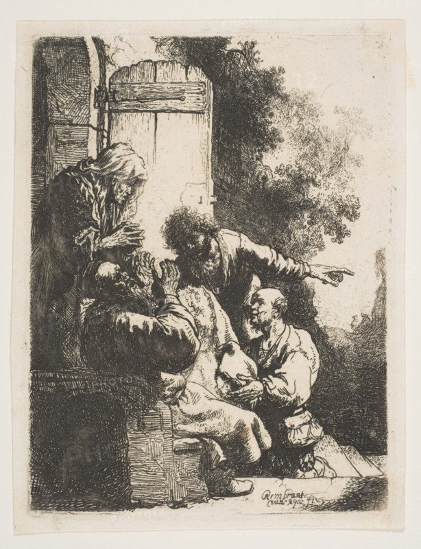 Joseph's Coat Brought to Jacob, ca. 1633. Creator: Rembrandt Harmensz van Rijn.