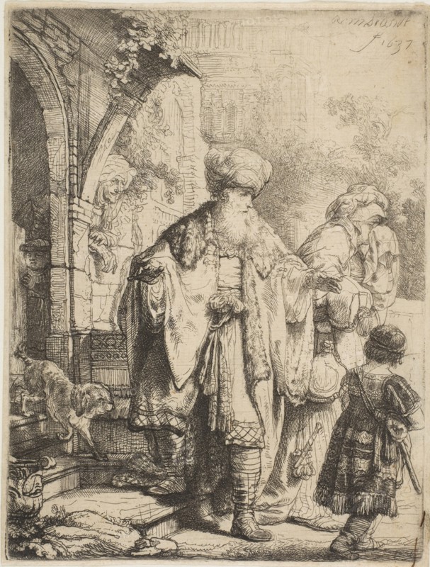 Abraham Casting Out Hagar and Ishmael, 1637. Creator: Rembrandt Harmensz van Rijn.