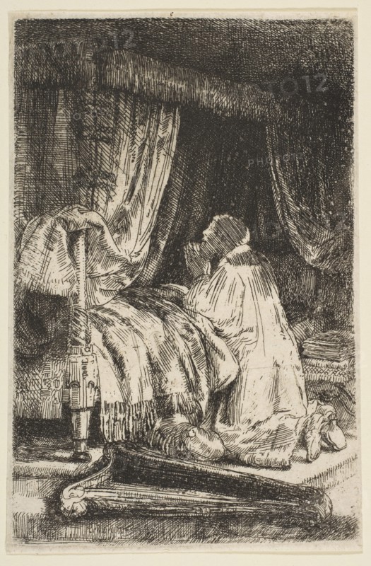 David in Prayer, 1652. Creator: Rembrandt Harmensz van Rijn.