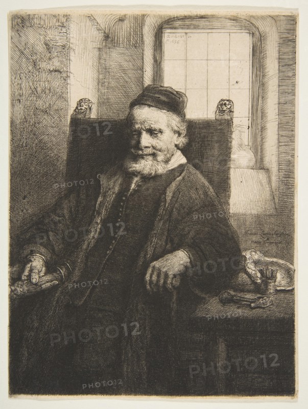 Jan Lutma, goldsmith, 1656. Creator: Rembrandt Harmensz van Rijn.
