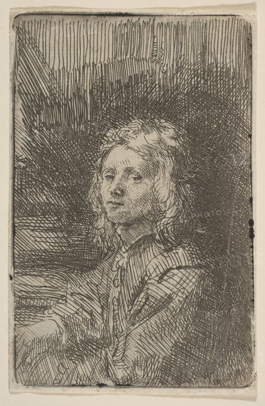 Young Man, Half-Length, 1620-69. Creator: Workshop of Rembrandt