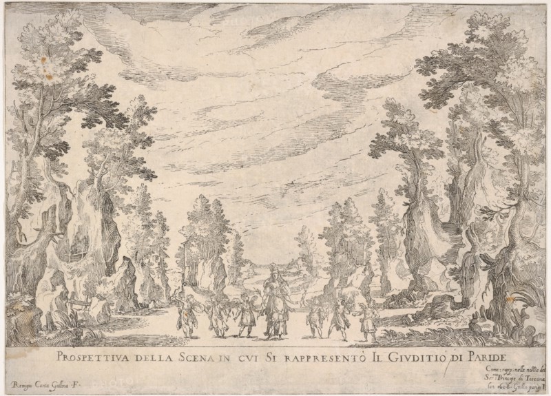 View of the scene in which is represented the Judgment of Paris