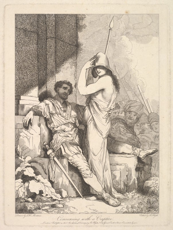Conversing with a Captive, November 15, 1779. Creator: Robert Blyth.