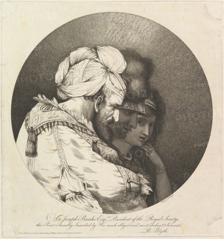 Three Oriental Heads, March 5, 1780. Creator: Robert Blyth.
