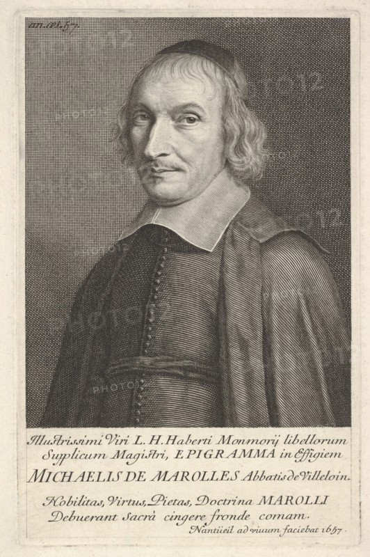 Michel de Marolles, 1657. Creator: Robert Nanteuil.
