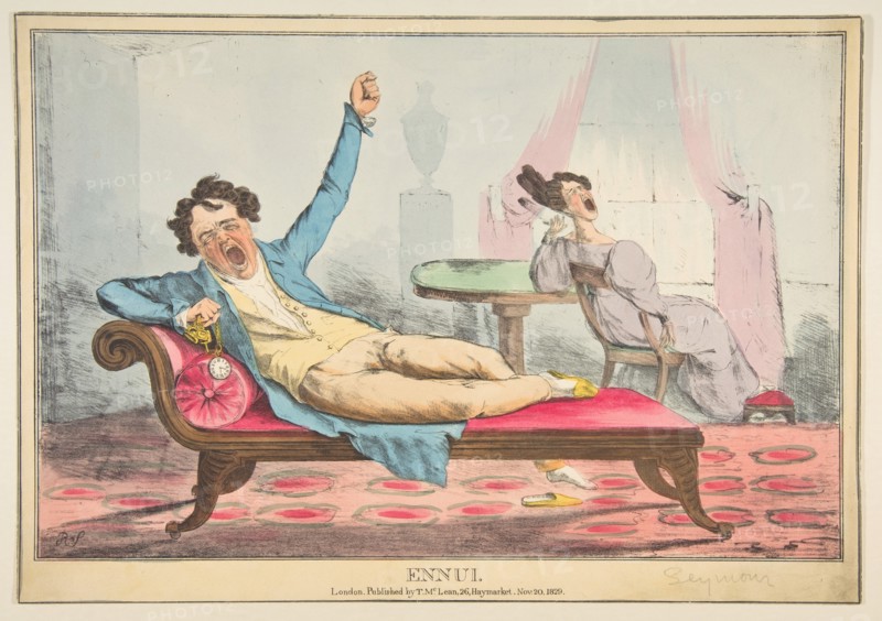 Ennui, November 20, 1829. Creator: Robert Seymour.