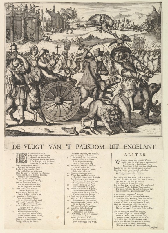 De Vlugt van 't Pausdom.n.d. Creator: Romeyn de Hooghe.