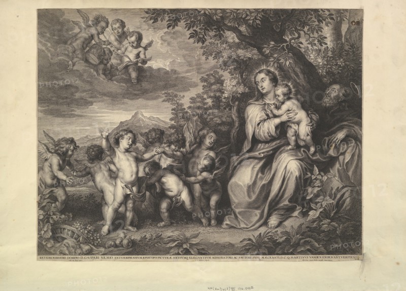 Rest on the Flight into Egypt, 1650-59. Creator: Boetius Adams Bolswert.