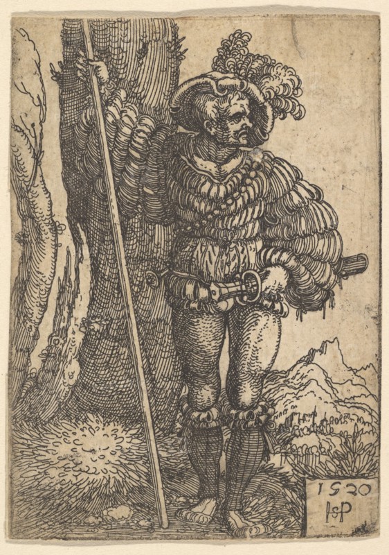 A Lansquenet, 1520. Creator: Sebald Beham.