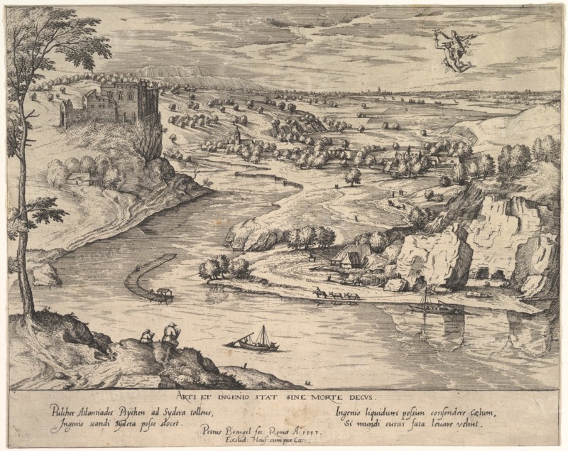 River Landscape with Mercury Abducting Psyche, ca. 1595. Creator: Simon Novellanus.