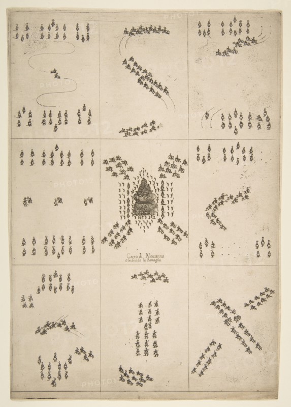 Various figures of horse ballet, 1652. Creator: Stefano della Bella.
