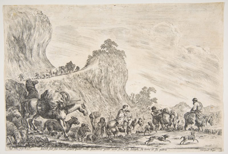 The Journey of Jacob in Egypt, ca. 1647. Creator: Stefano della Bella.