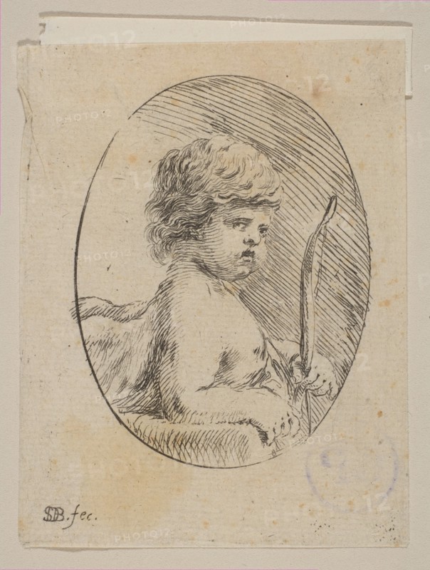 A Small Cupid with His Bow, from 'Various figures and doodles'
