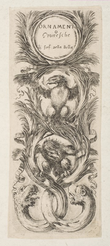Frontispiece: Ornamenti o Grottesche, ca. 1653. Creator: Stefano della Bella.
