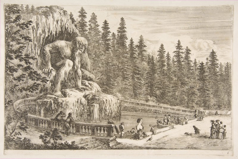 Villa of Pratolino: The Appenino, ca. 1653. Creator: Stefano della Bella.