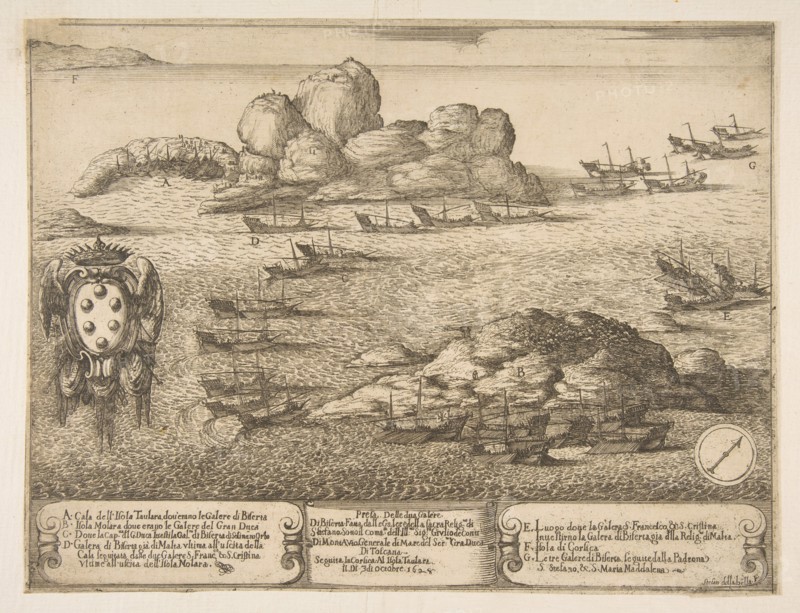 Capture of Two Galleys at Byserta, 1628. Creator: Stefano della Bella.