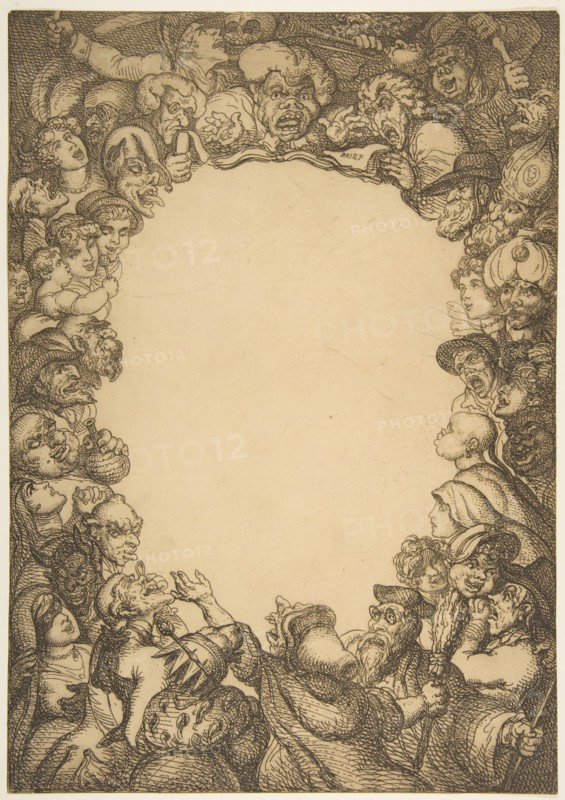 Title Page, The Caricature Magazine, or Mirror of Mirth, November 1808. Creator: Thomas Rowlandson.