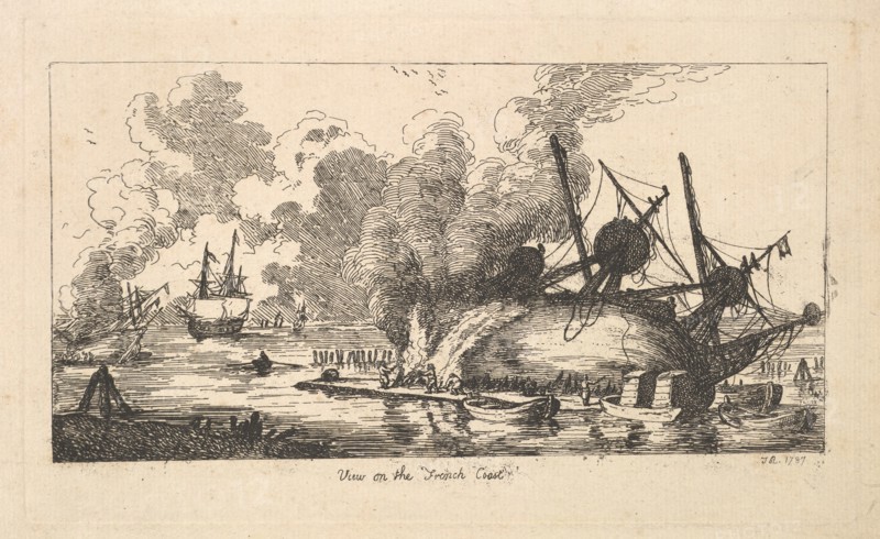 View on the French Coast, 1787. Creator: Thomas Rowlandson.