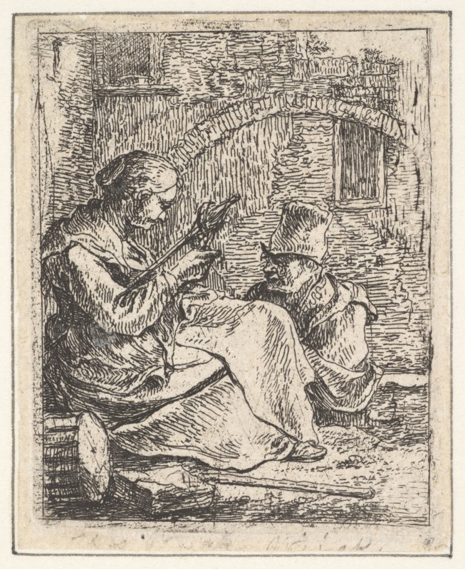 Woman Spinning.n.d. Creator: Thomas Wijck.