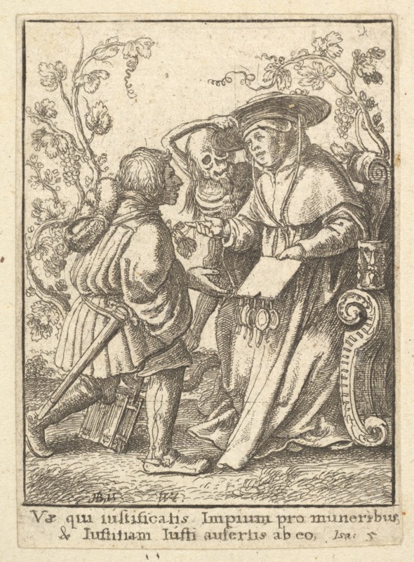 Cardinal, from the Dance of Death, 1651. Creator: Wenceslaus Hollar.
