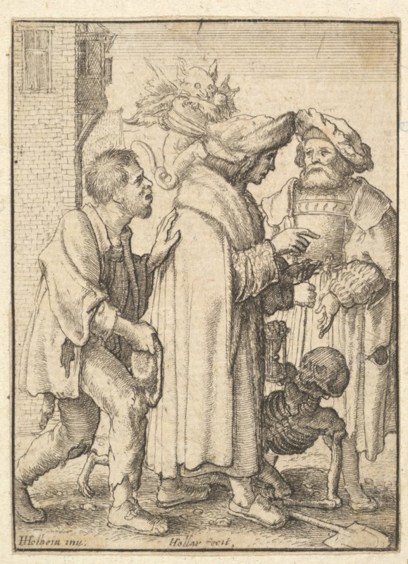 Rich Man, from the Dance of Death, 1651. Creator: Wenceslaus Hollar.