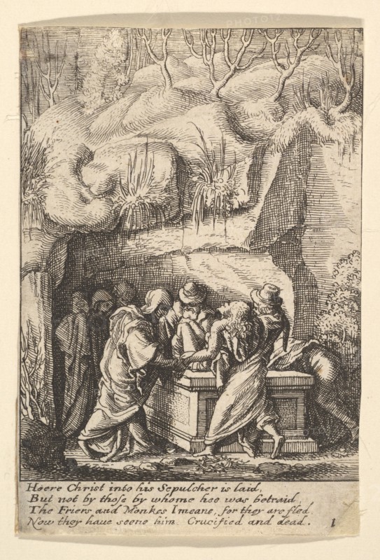 Entombment, 1625-77. Creator: Wenceslaus Hollar.