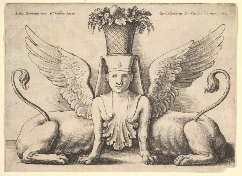 Sphinx with Two Bodies, 1652. Creator: Wenceslaus Hollar.