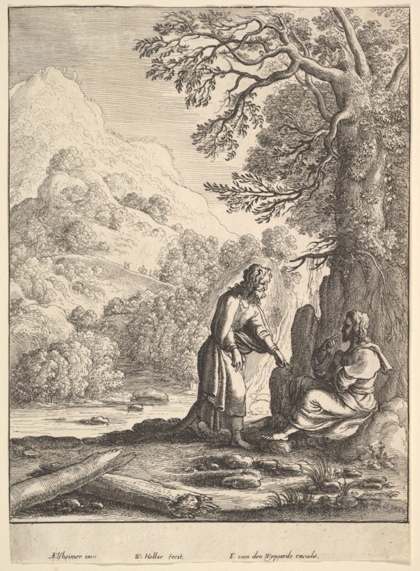 The Temptation, 1625-77. Creator: Wenceslaus Hollar.