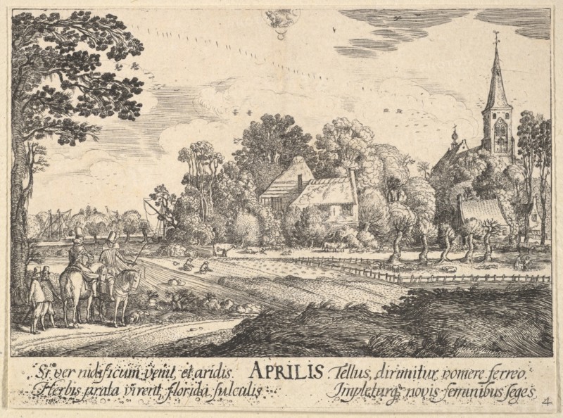 April, 1628-29. Creator: Wenceslaus Hollar.