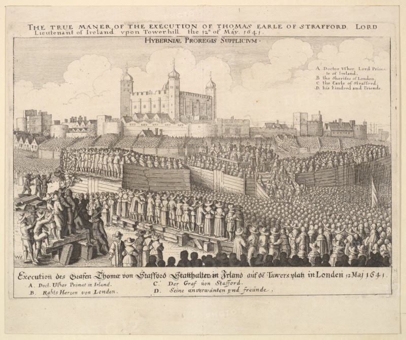 The true maner [manner] of the execution of Thomas Earle of Strafford, 1641. Creator: Wenceslaus Hollar.