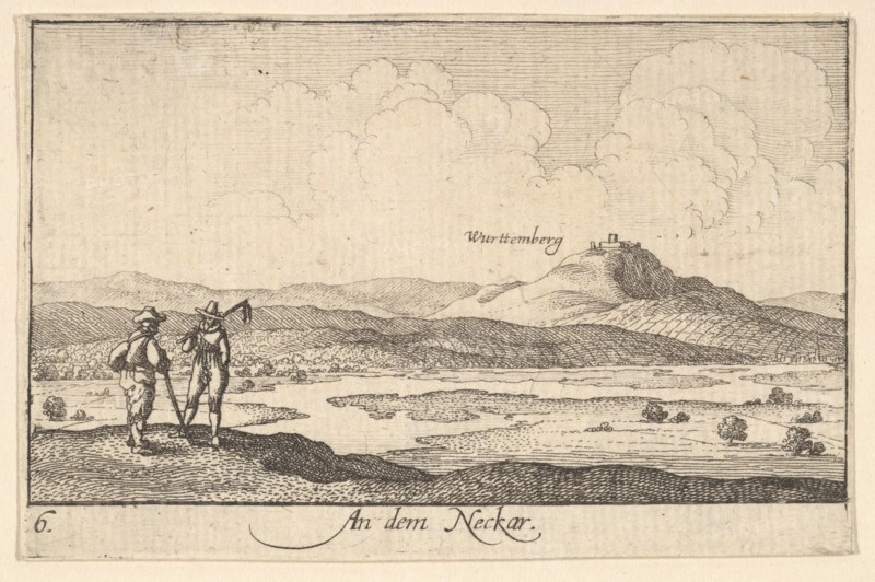On the Neckar, 1635. Creator: Wenceslaus Hollar.