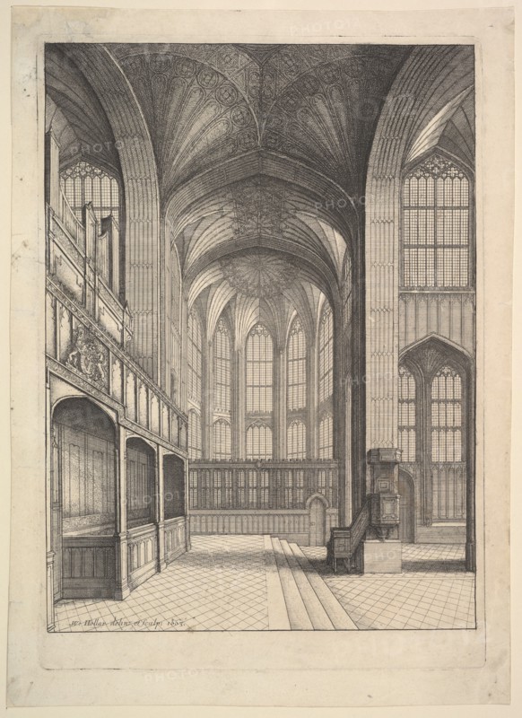 Bray's Chapel in St. George's Chapel, Windsor., 1663. Creator: Wenceslaus Hollar.