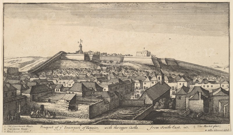 Prospect of the inner part of Tangier, ca. 1670. Creator: Wenceslaus Hollar.