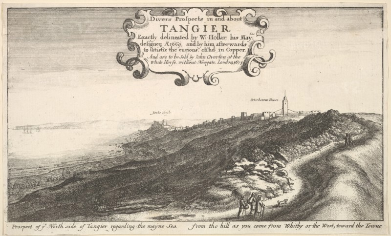 Prospect of ye North side of Tangier regarding the mayne Sea from the hill as you come ..., by 1673. Creator: Wenceslaus Hollar.