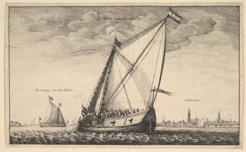 The Brussels Packet, 1625-77. Creator: Wenceslaus Hollar.
