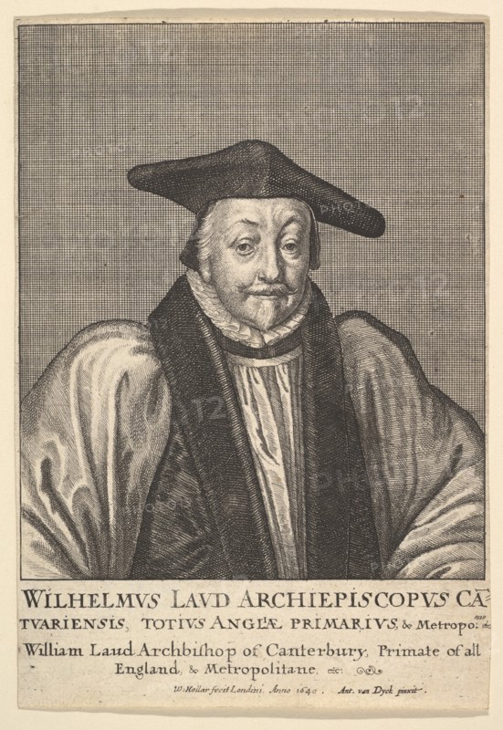 William Laud, Archbishop of Canterbury, 1641. Creator: Wenceslaus Hollar.