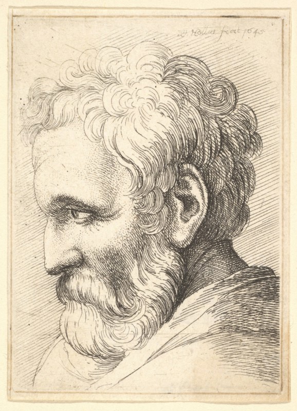 Bearded old man, 1645. Creator: Wenceslaus Hollar.