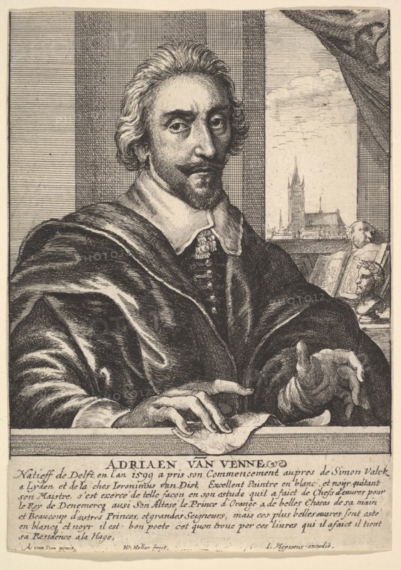 Adriaen van de Venne, 1649. Creator: Wenceslaus Hollar.