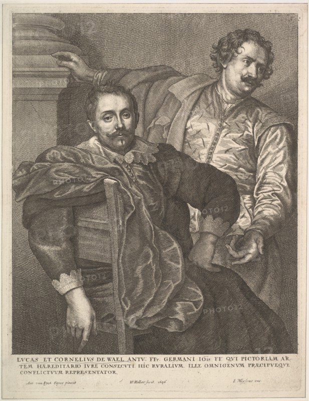 Lucas and Cornelius van Wael, 1646. Creator: Wenceslaus Hollar.