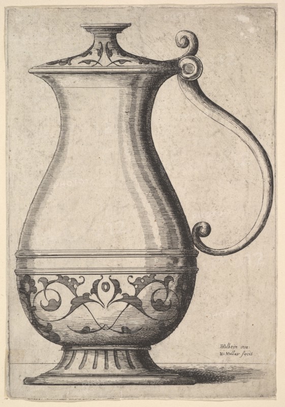 Jug with arabesques on the base, 1625-77. Creator: Wenceslaus Hollar.