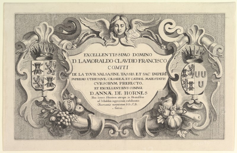 Title to the Entry into Hemissem, 1625-77. Creator: Wenceslaus Hollar.