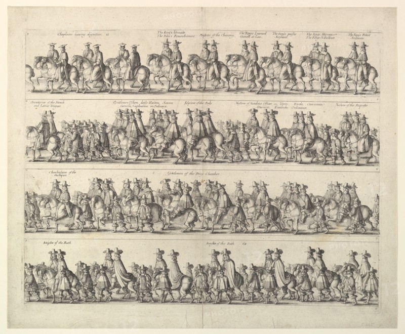 Coronation Procession of Charles II Through London, 1662. Creator: Wenceslaus Hollar.