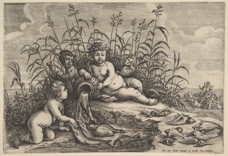 Water from The four elements, after Avont, 1647. Creator: Unknown.