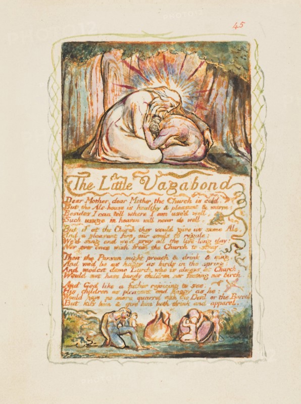 Songs of Innocence and of Experience: The Little Vagabond, ca. 1825. Creator: William Blake.